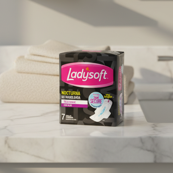 Ladysoft Toalla Nocturna Ultra Fina Suave con Alas 7 unidades