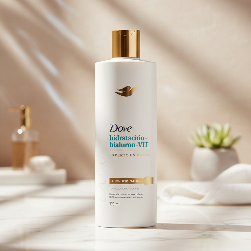 Bálsamo Dove Hidratación + Ácido Hialurónico y Vitamina 370 ml