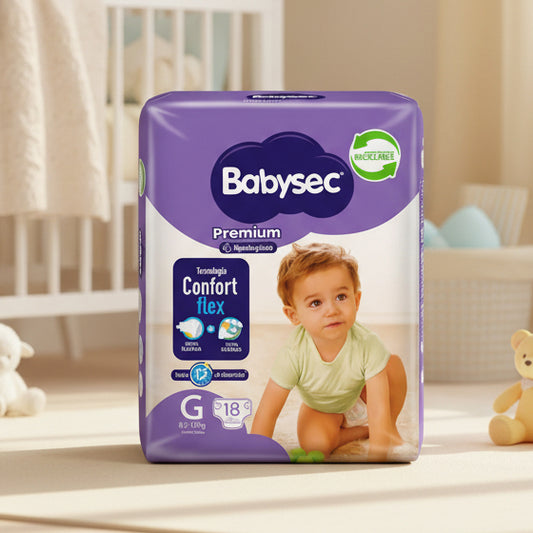 Pañal Babysec tamaño G 18 unidades