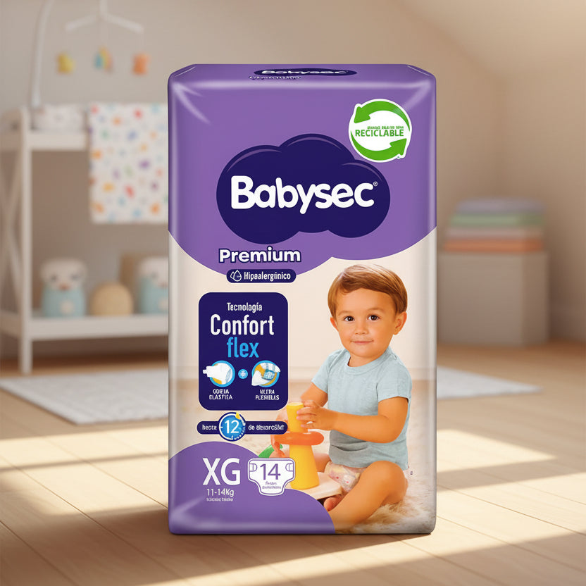 Pañal Babysec tamaño XG 14 unidades
