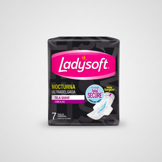Ladysoft Toalla Nocturna Ultra Fina Suave con Alas 7 unidades