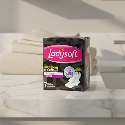 Ladysoft Toalla Nocturna Ultra Fina Suave con Alas 7 unidades