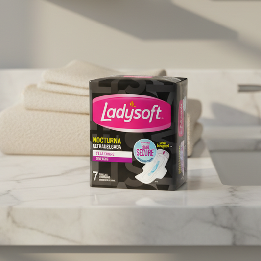 Ladysoft Toalla Nocturna Ultra Fina Suave con Alas 7 unidades