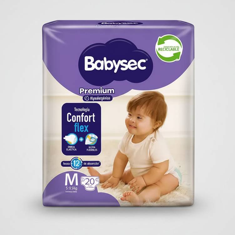 Pañal Babysec tamaño M 20 unidades