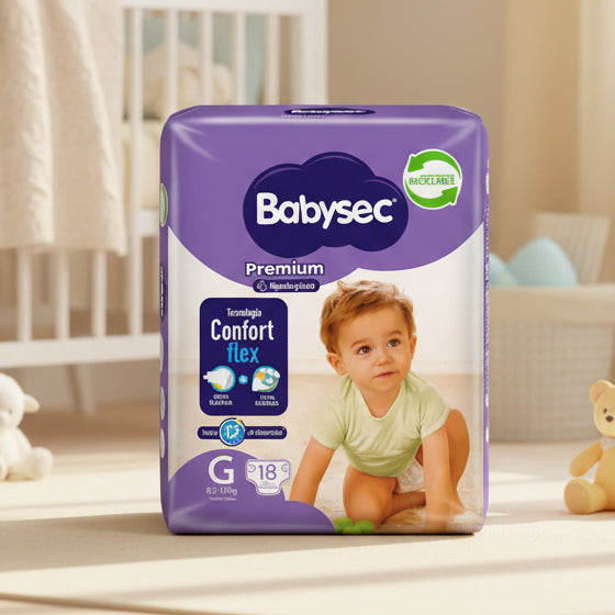 Pañal Babysec tamaño G 18 unidades