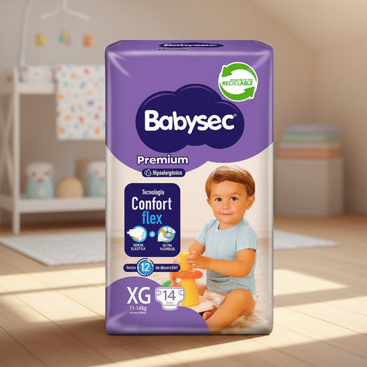 Pañal Babysec tamaño XG 14 unidades