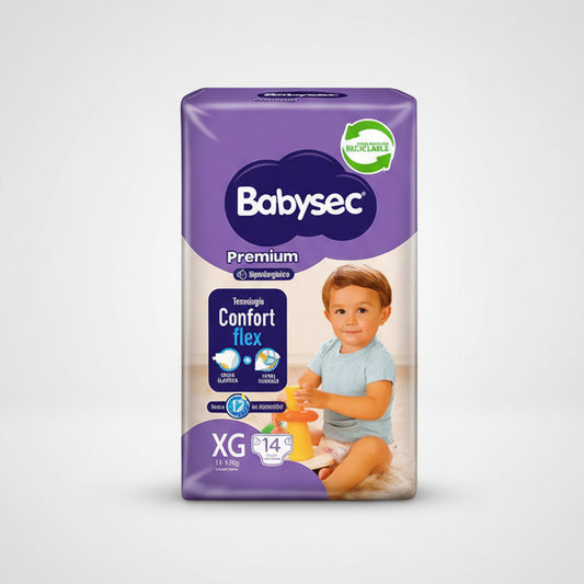 Pañal Babysec tamaño XG 14 unidades