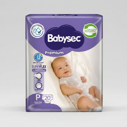 Pañal Babysec tamaño P 20 unidades