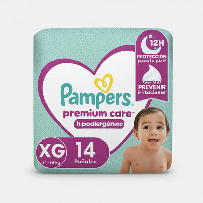 Pañal Pampers tamaño XG 14 unidades