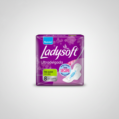 Toalla  Ladysoft Diurna Ultrafina Tela Suave 8 unidades