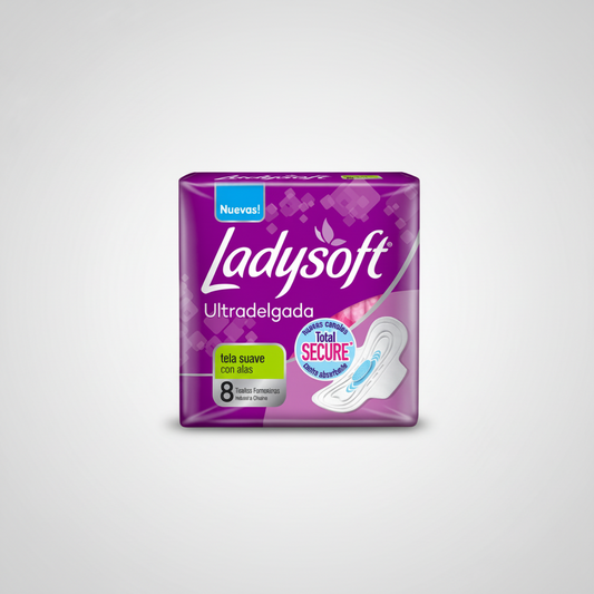 Toalla  Ladysoft Diurna Ultrafina Tela Suave 8 unidades