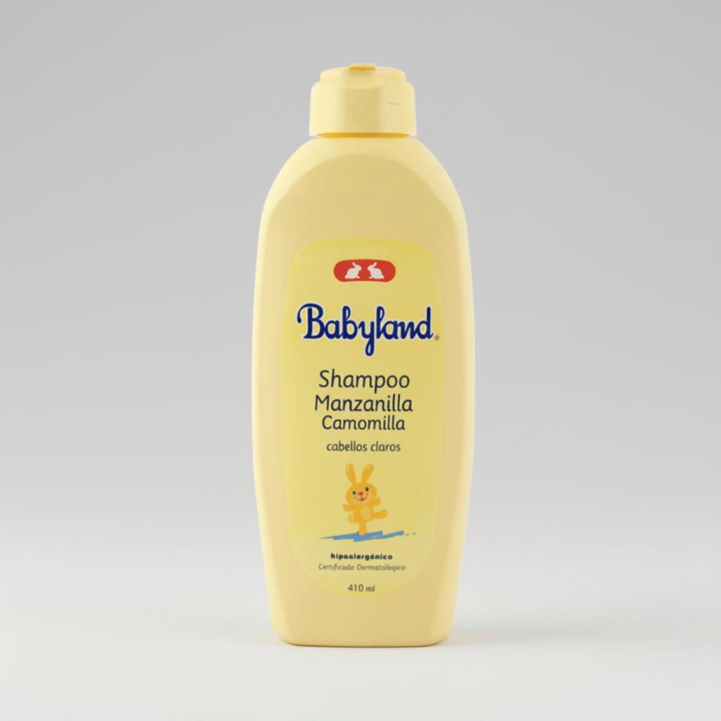 Shampoo Babyland Manzanilla Camomilla para Bebés y Niños 410 cc