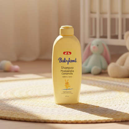 Shampoo Babyland Manzanilla Camomilla para Bebés y Niños 410 cc